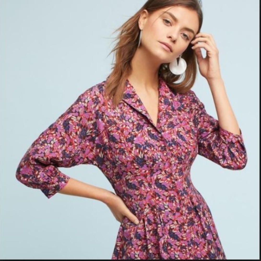 NWT Anthropologie Maeve Claris Dress Pink Sz 4